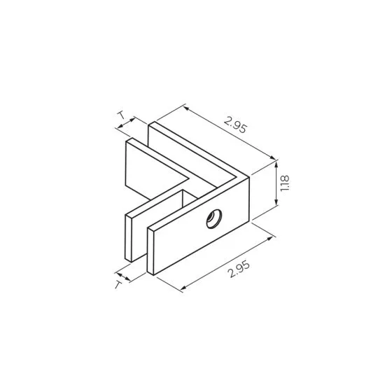 90˚ | Square | Low Profile Glass Alignment Clips