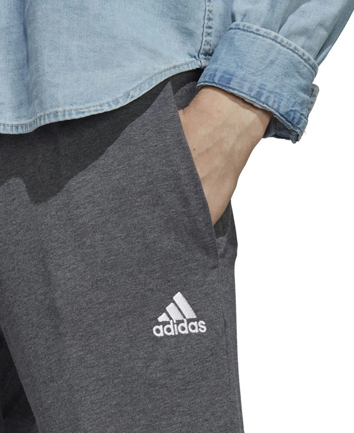 adidas Men's Essentials Performance Single Jersey Tapered Open Hem Joggers