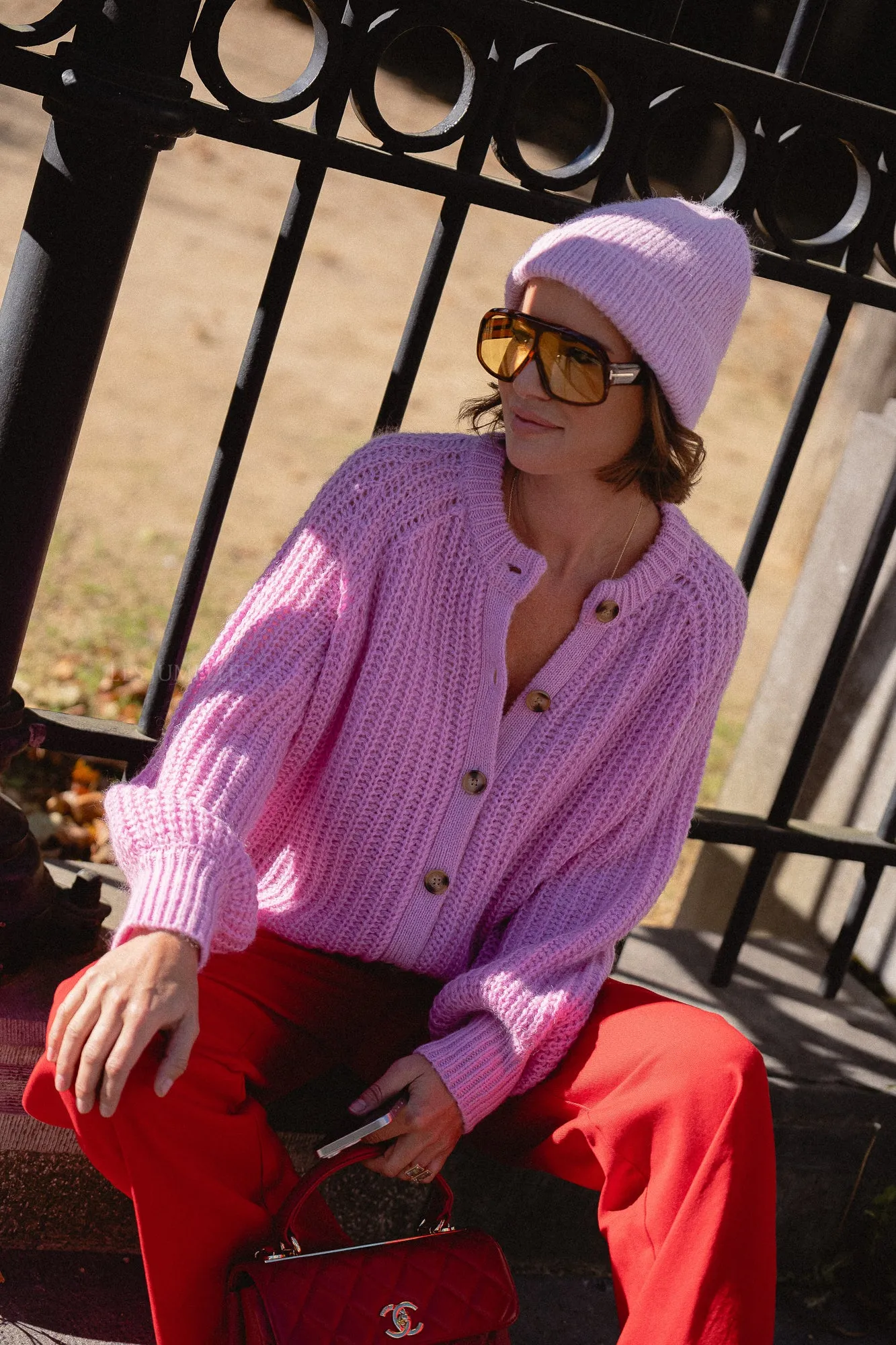 Alix cardigan fondant pink