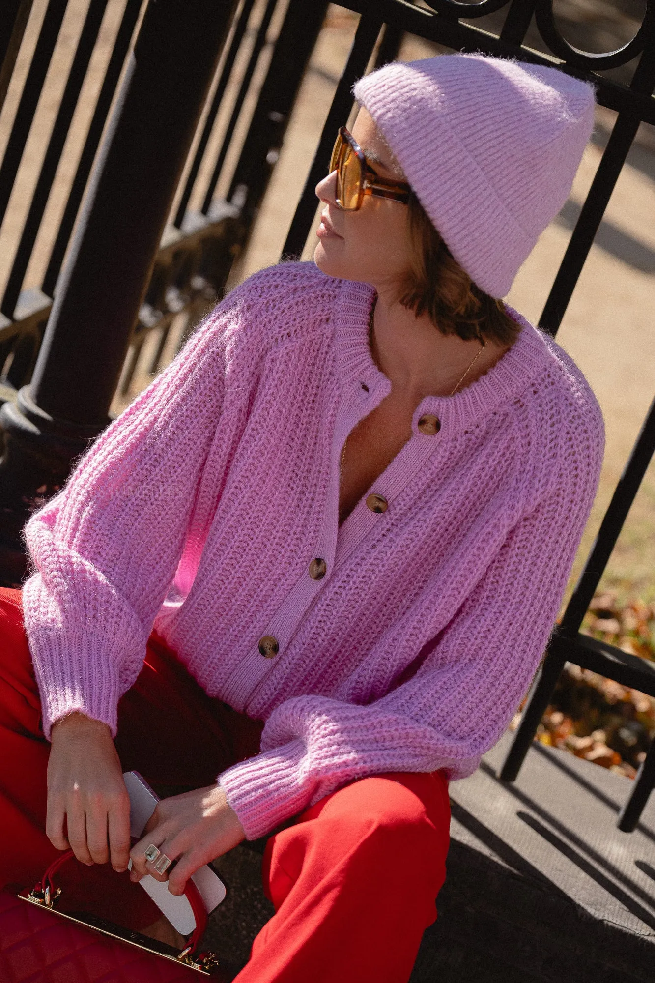 Alix cardigan fondant pink