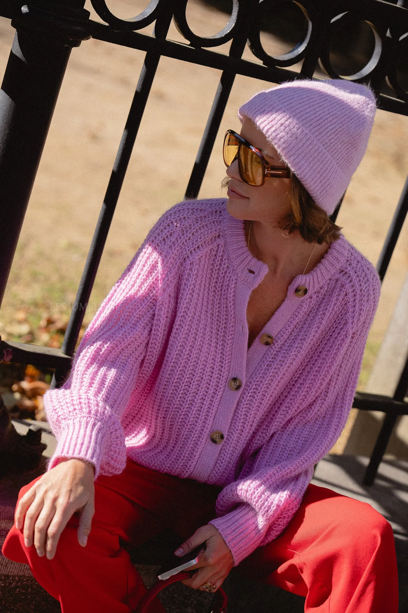 Alix cardigan fondant pink