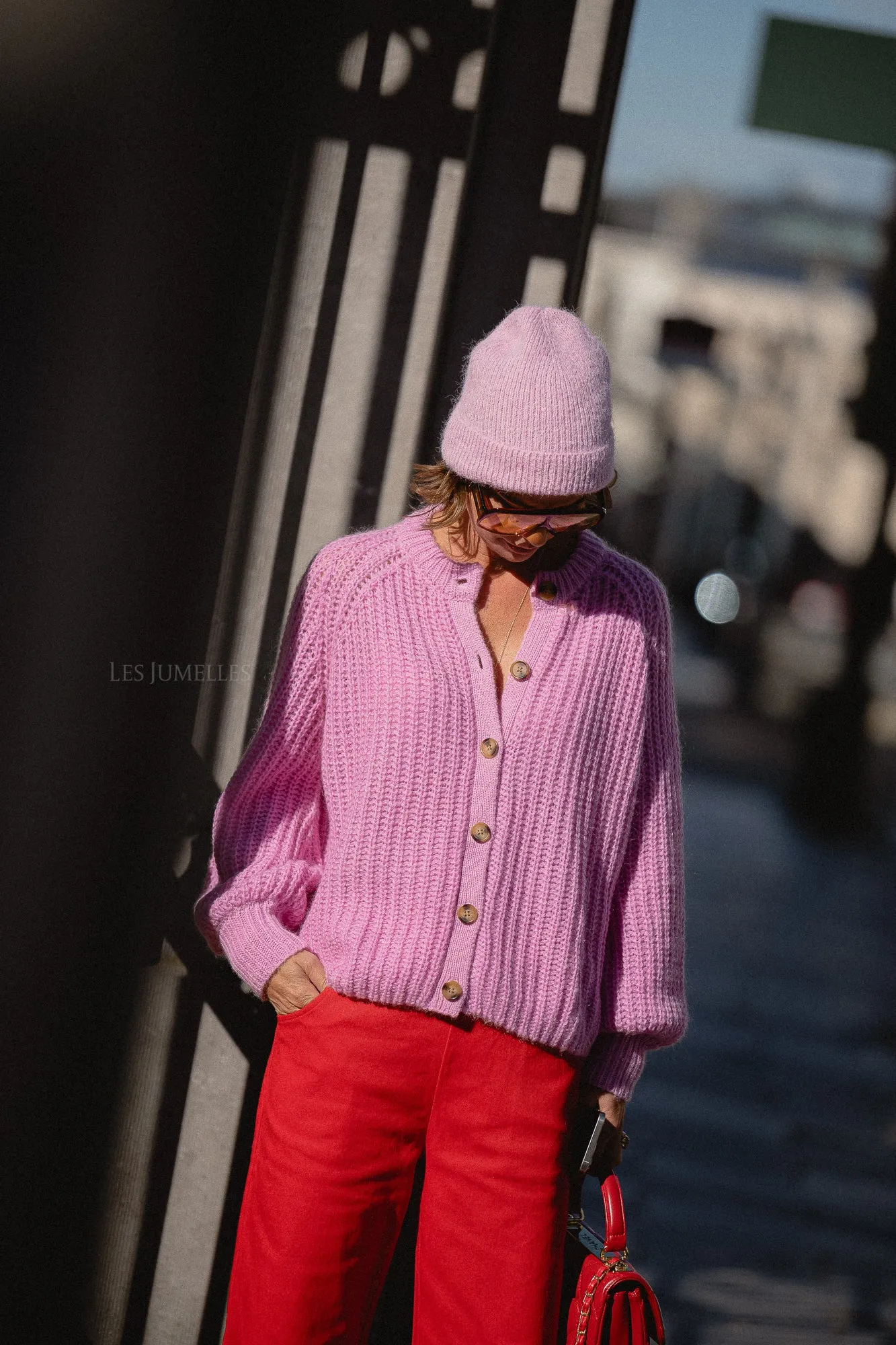 Alix cardigan fondant pink