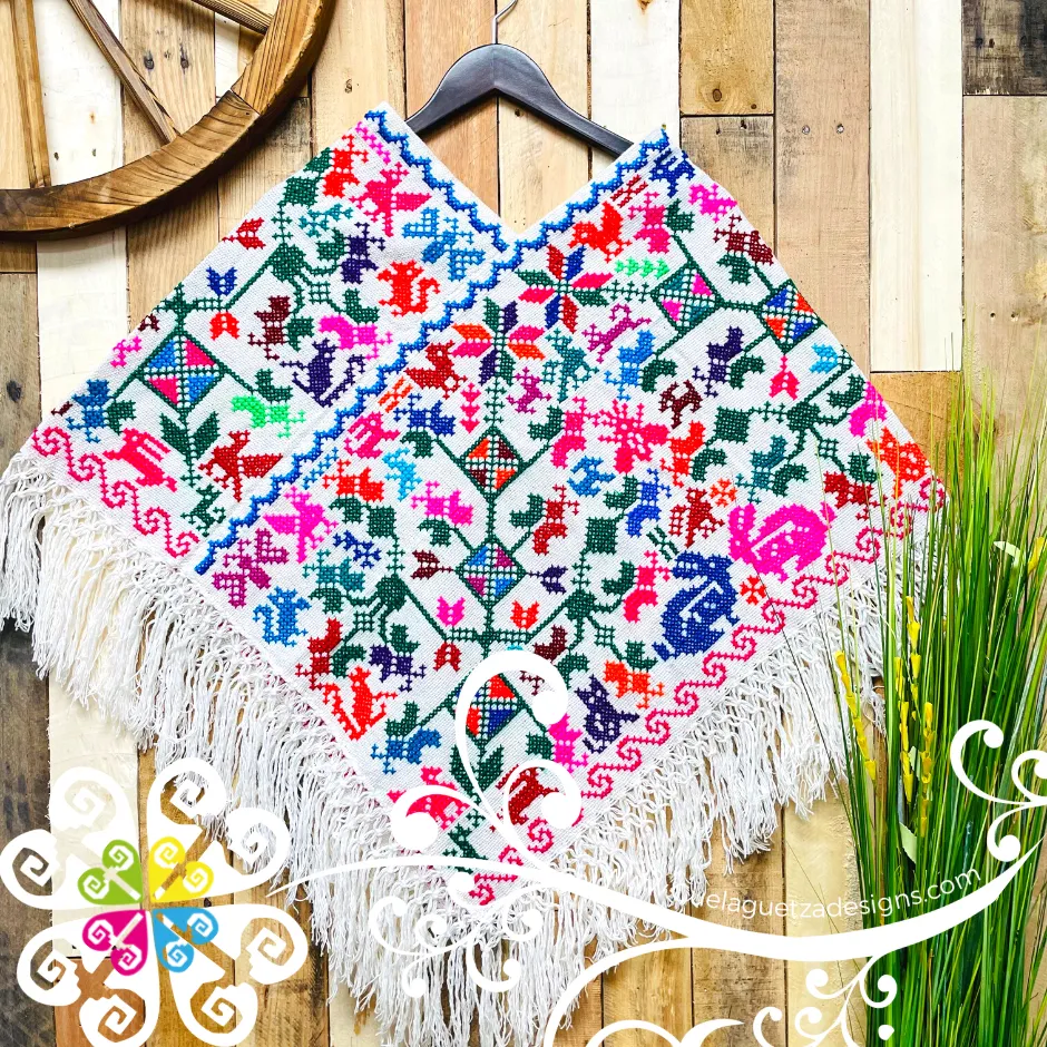 Arbol de la Vida Design Embroider Poncho - Mañanita