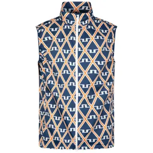 Ash Light Packable Vest Print Estate Blue Diamond - AW23