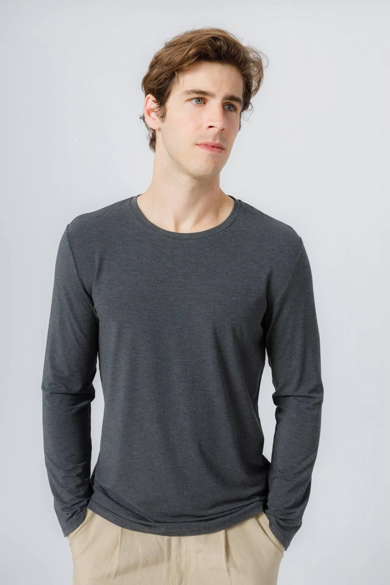 Bamboo Crew Neck Long Sleeve Tee