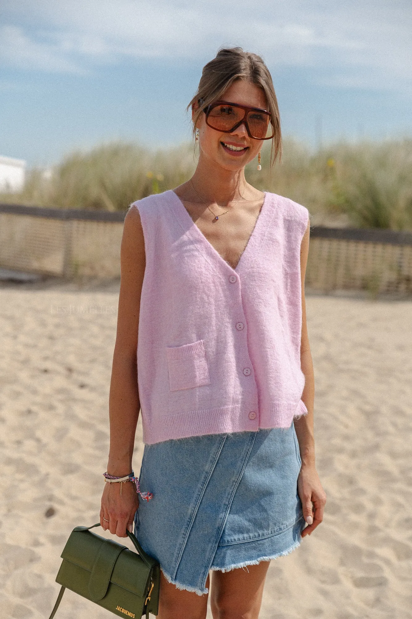 Bonnie gilet bonbon pink