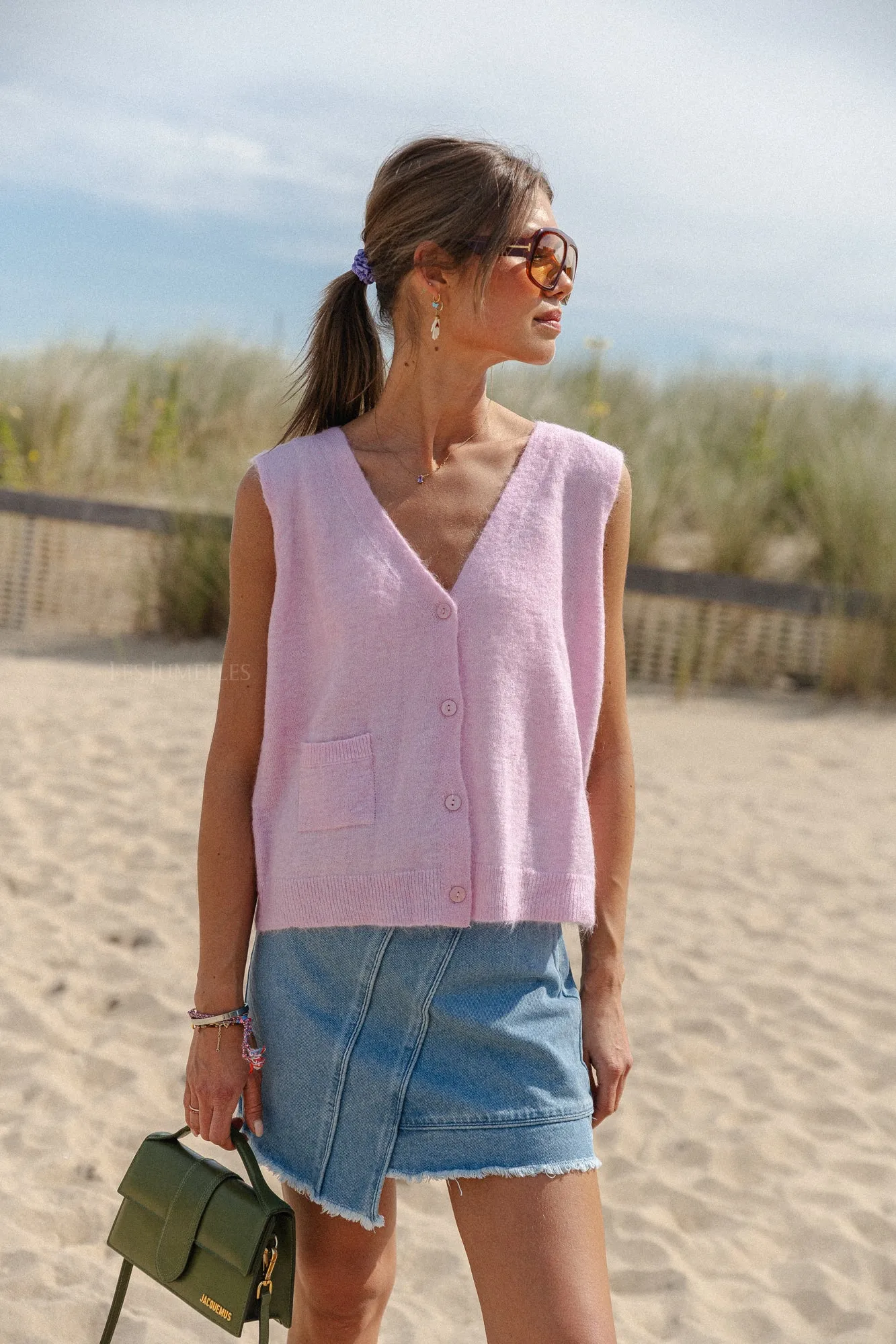 Bonnie gilet bonbon pink