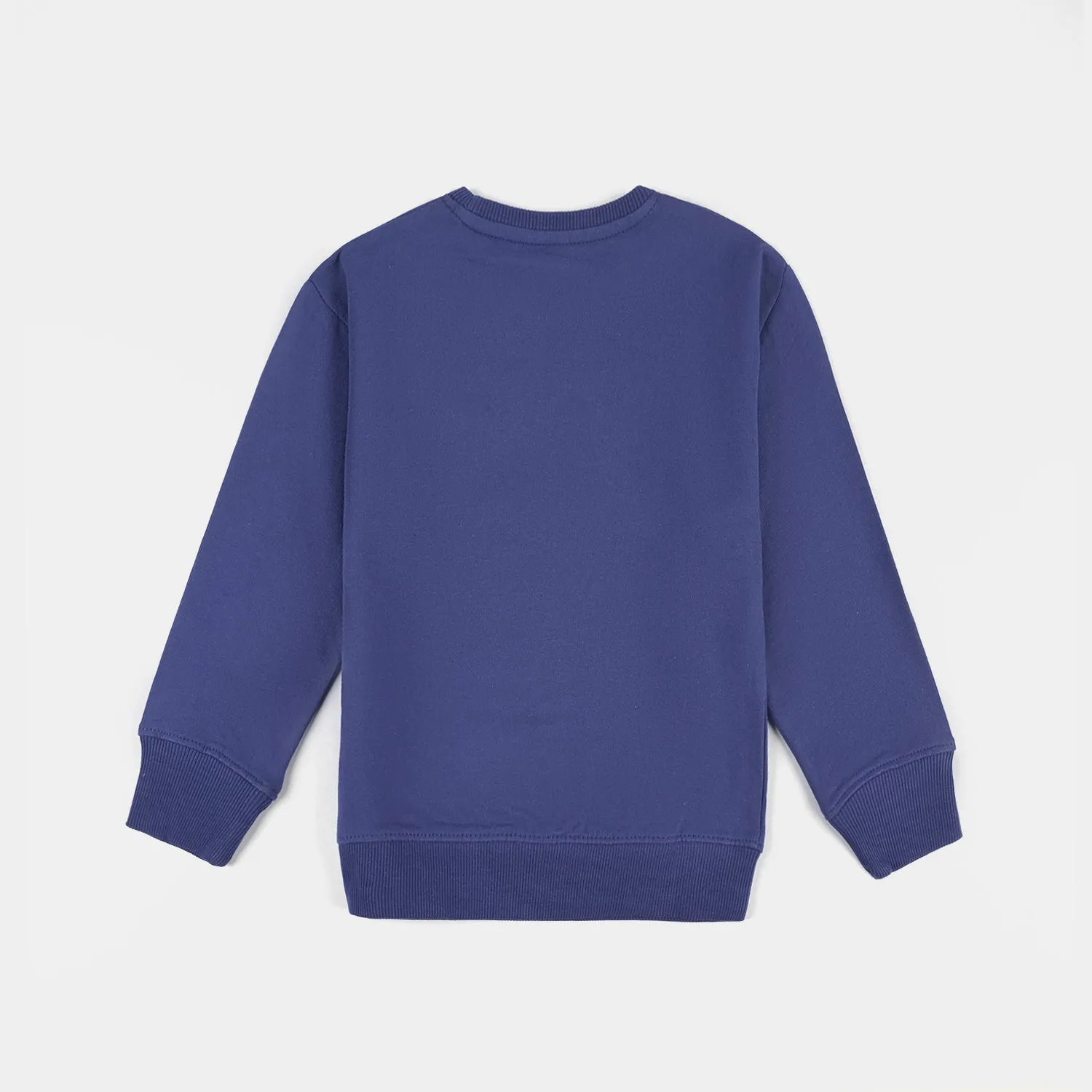 Boys Cotton Terry Sweatshirt Lion-Navy Blue