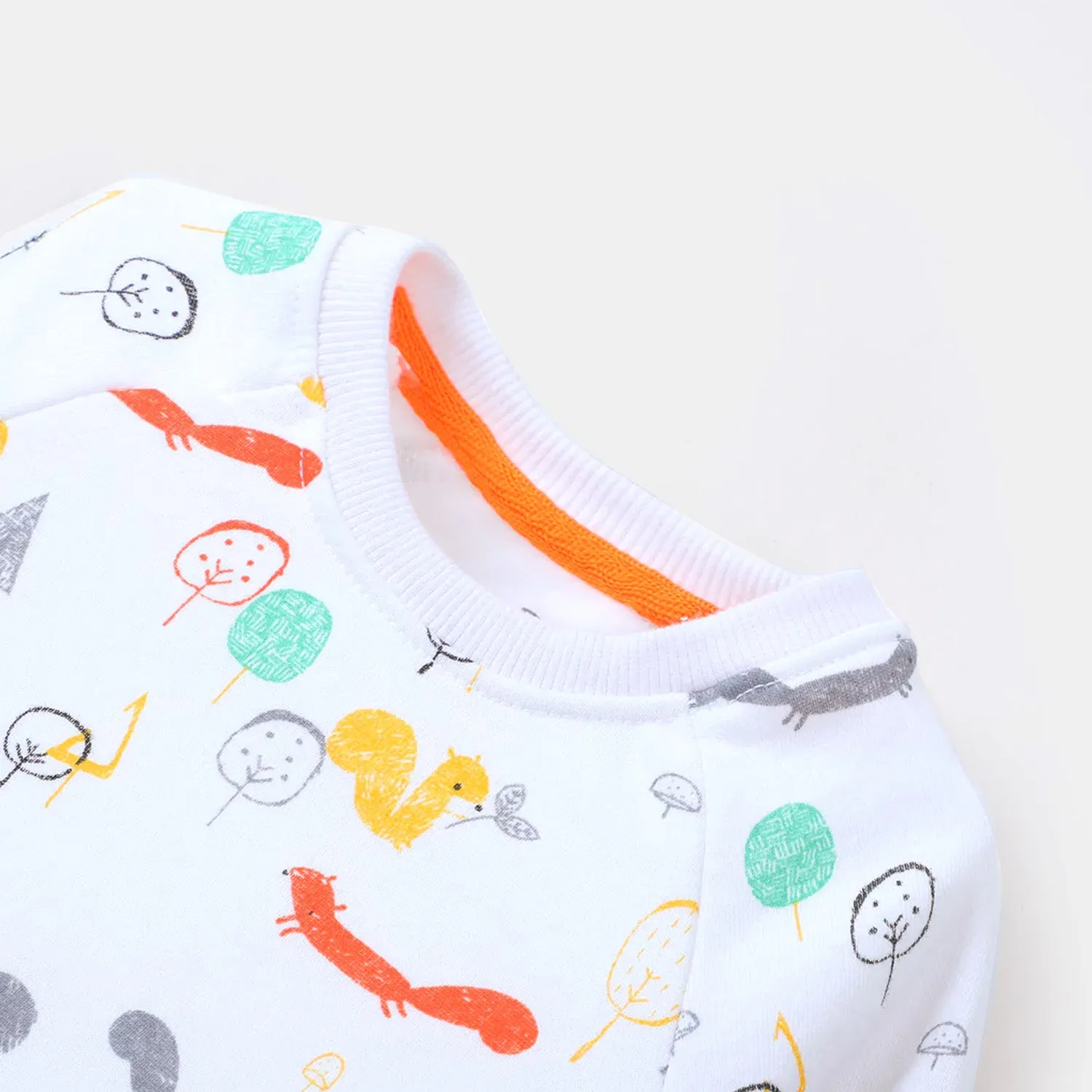 Boys Sweatshirt Squirrel - White