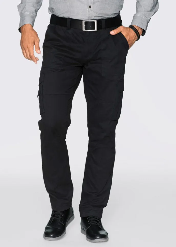 Bpc Selection Teflon Trim Straight Cargo Pants, Black