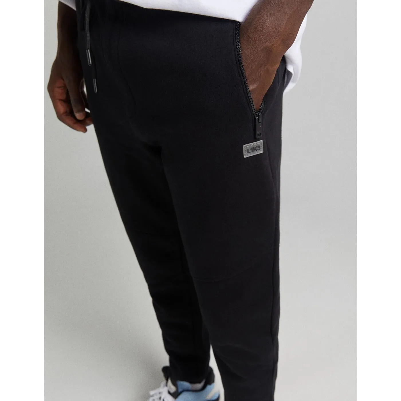 BSK Black Joggers with Zip