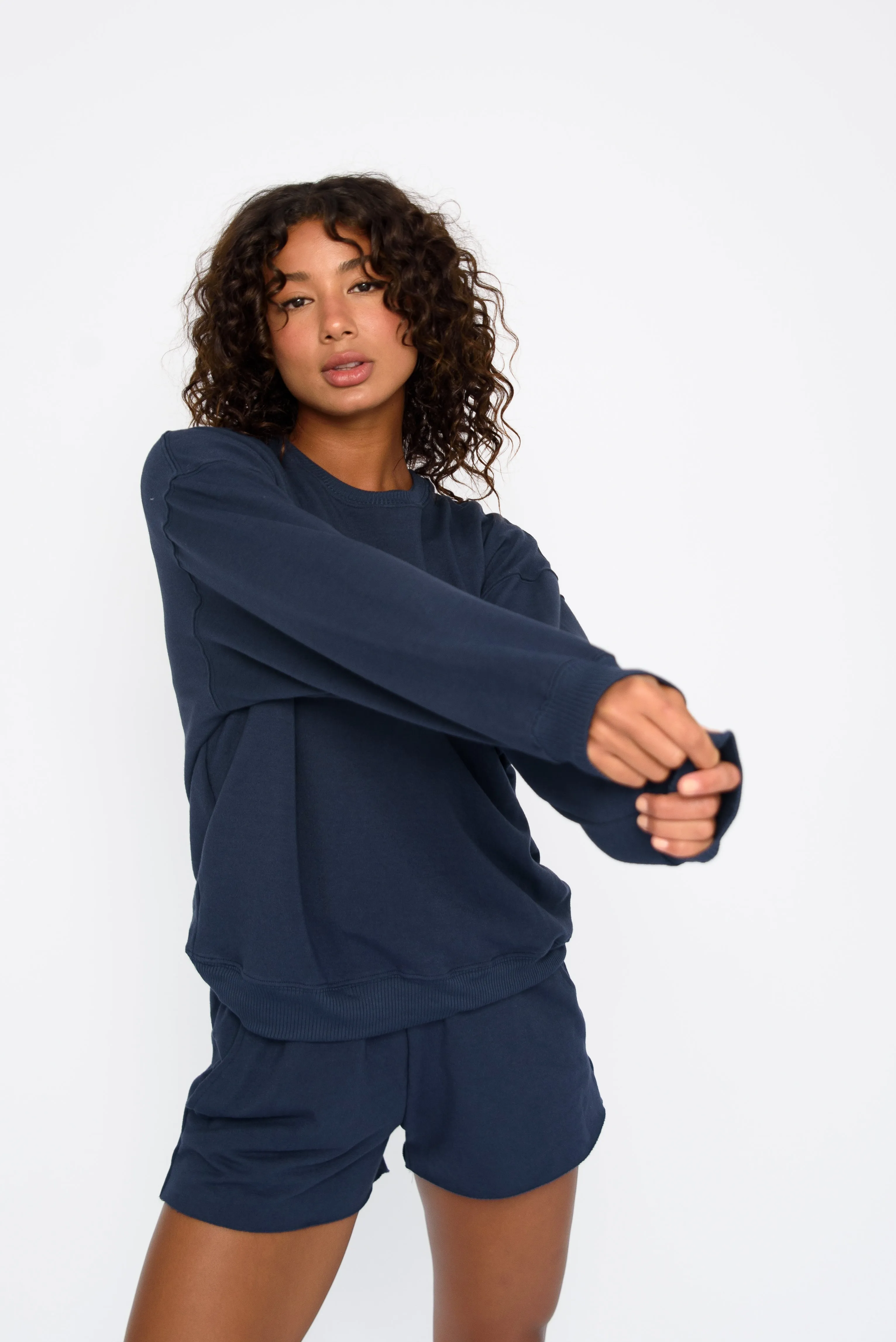 CLOUDLUX Chris Crewneck - Navy