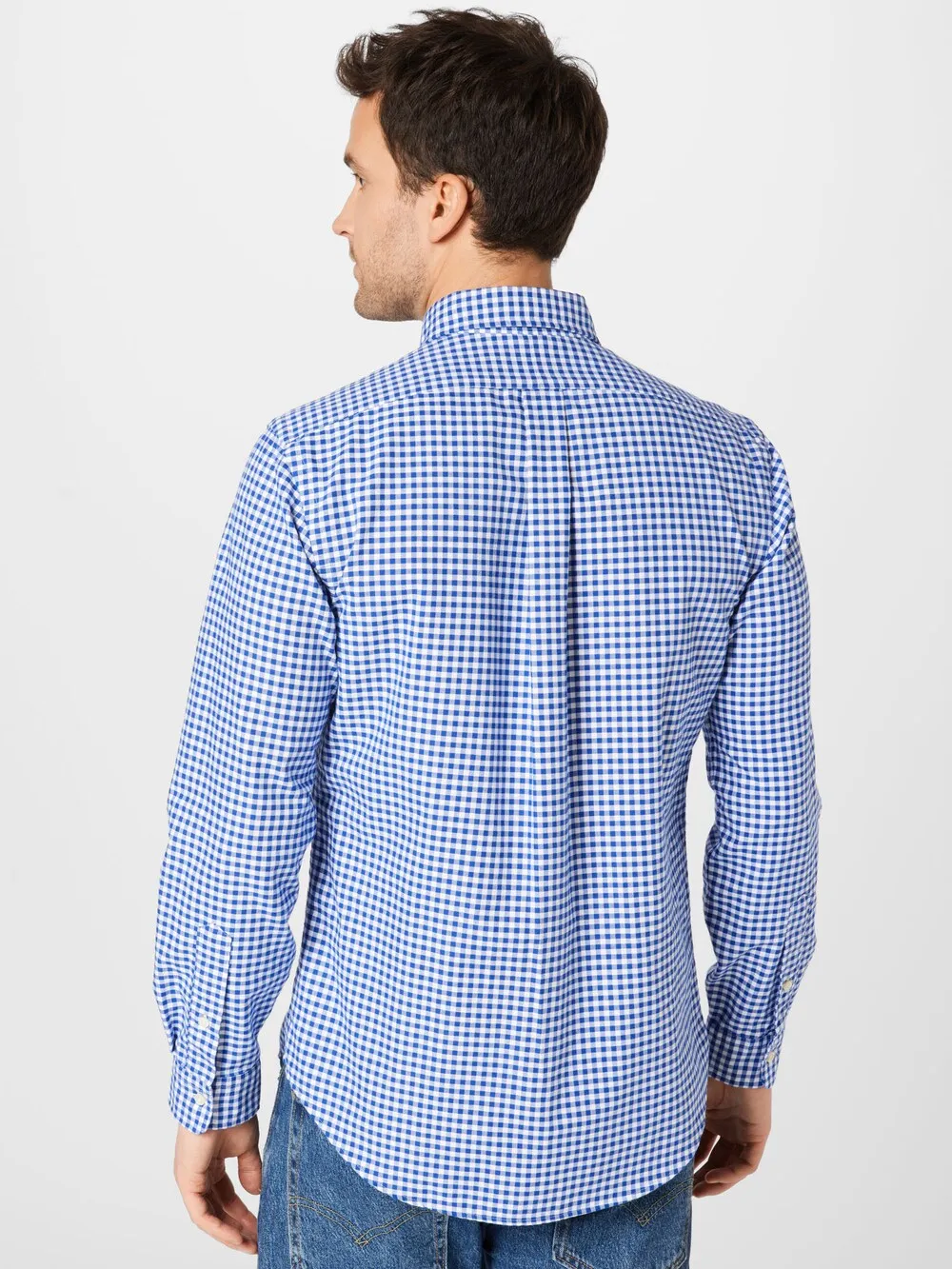 Comfortable Polo Ralph Lauren button-down shirt, blue