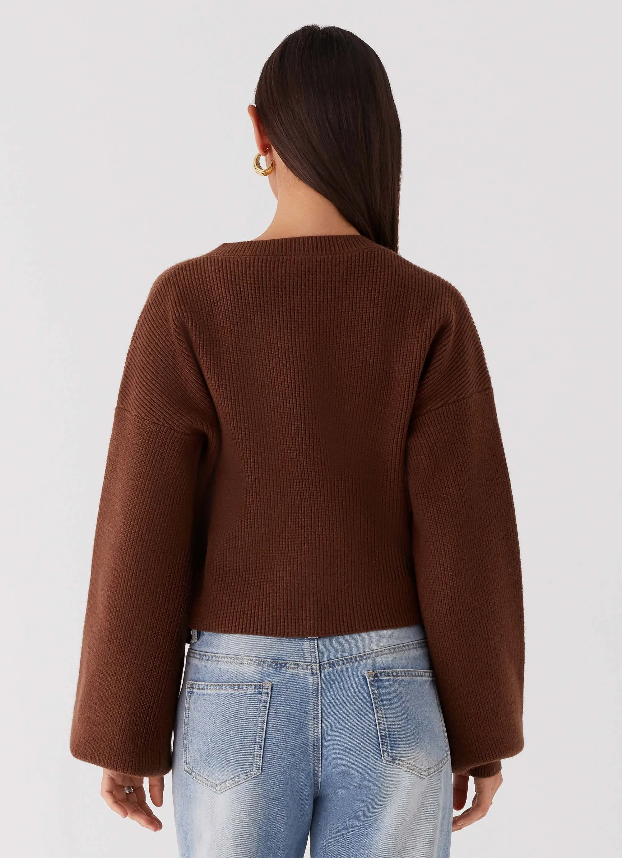 Daphne Knit Cardigan - Chocolate