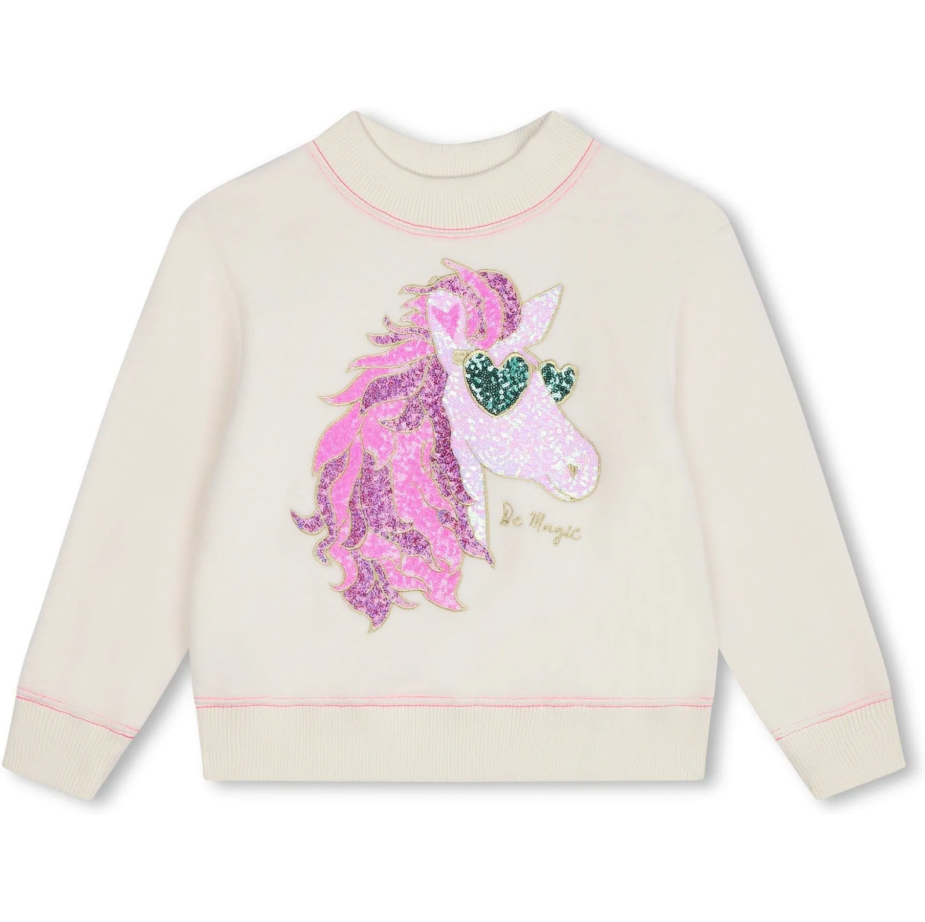 Girls Cream Unicorn Sweatshirt