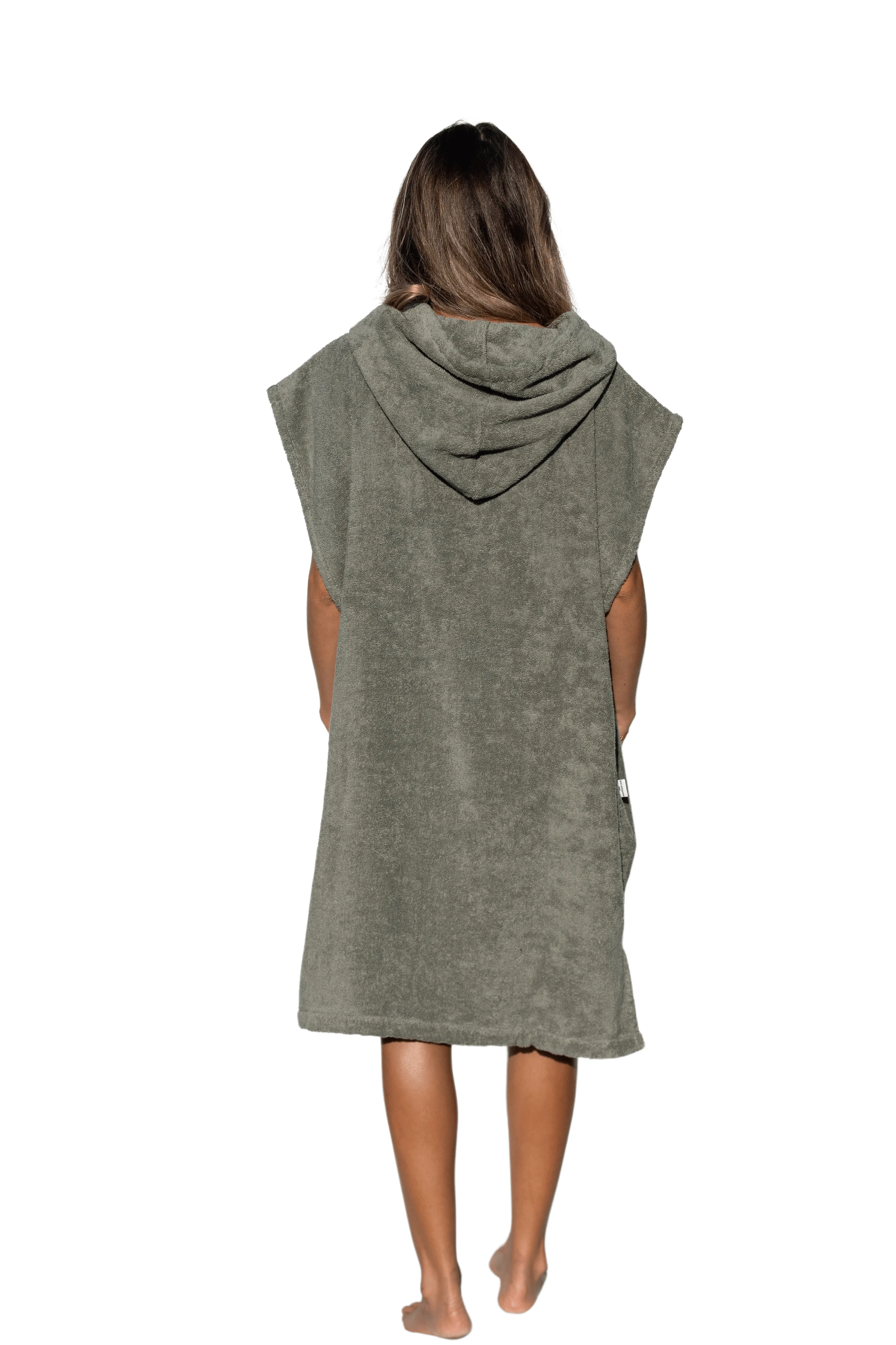 Green Surf Poncho - Medium Size - Cotton - sleeveless