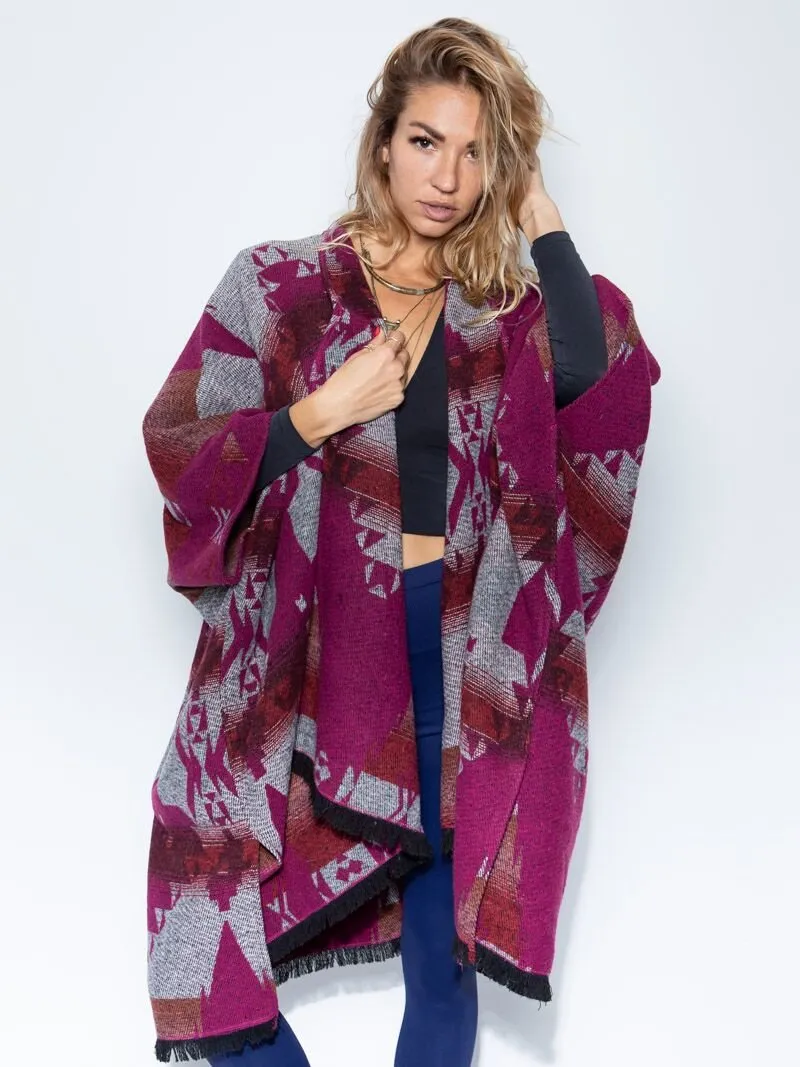 Grey Fox Fabric Poncho | Women's