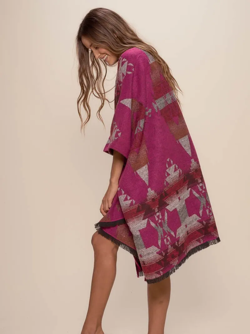 Grey Fox Fabric Poncho | Women's