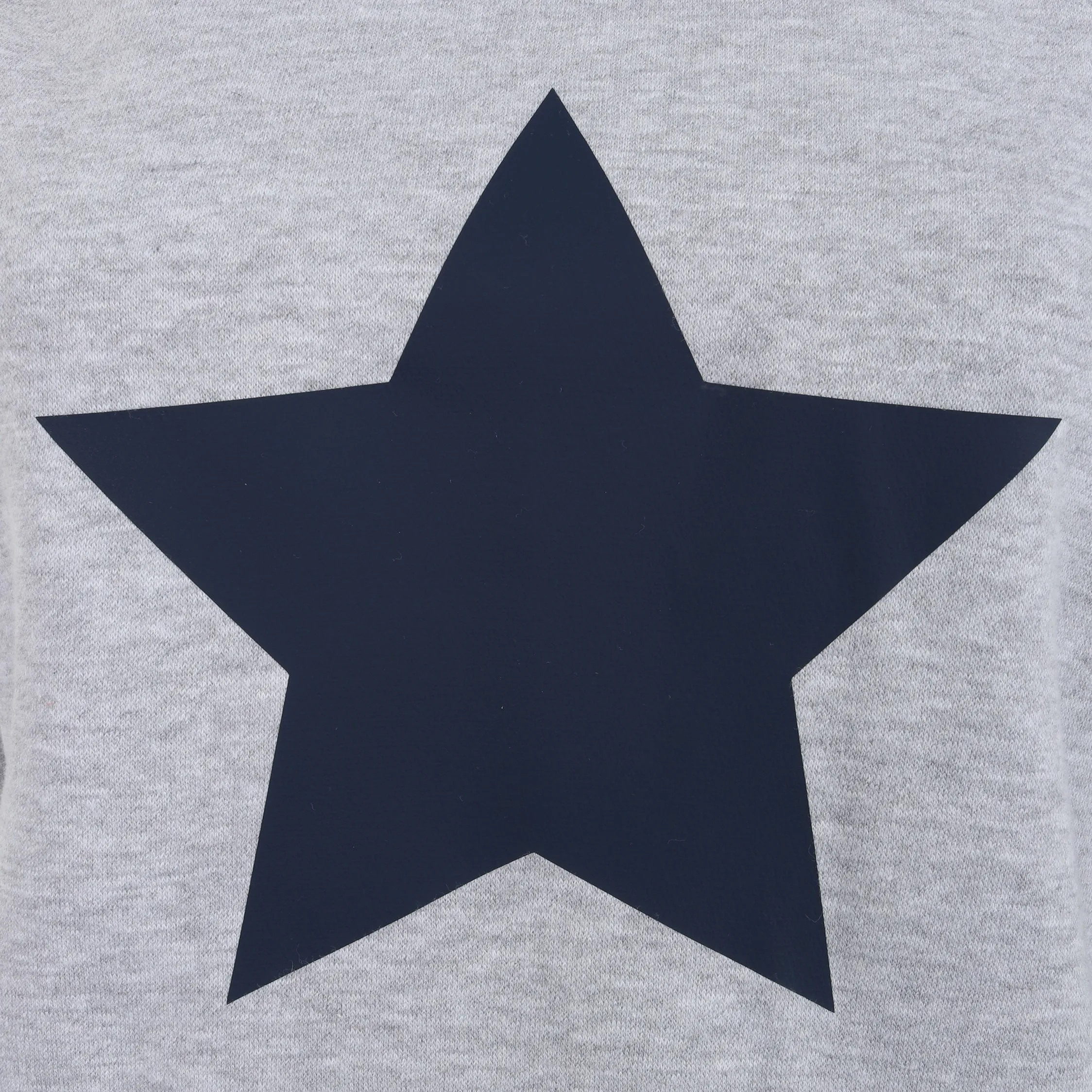 Grey Luxe Hoodie with Navy Star