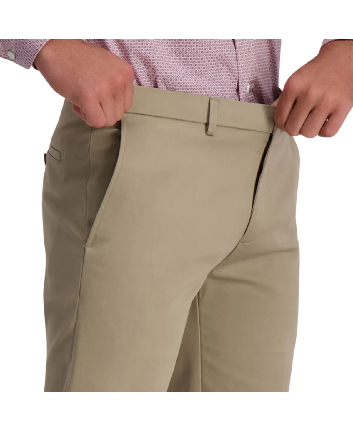 Haggar Men's Premium Khaki Iron-On Straight Fit Pants, Multi