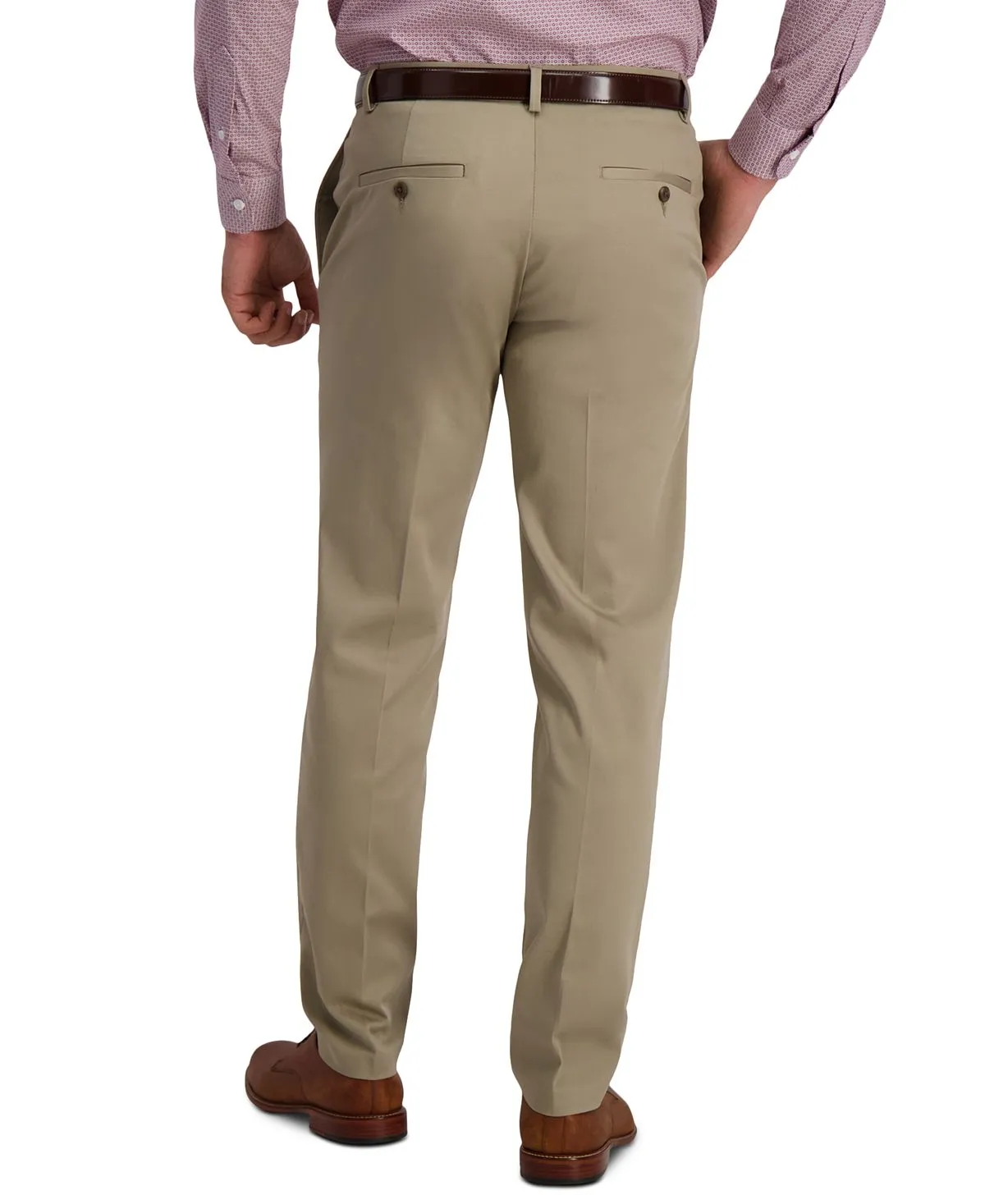 Haggar Men's Premium Khaki Iron-On Straight Fit Pants, Multi