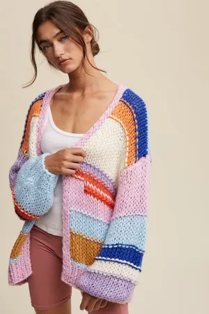 Hand Knit Multi Striped Cardigan *Online Only*