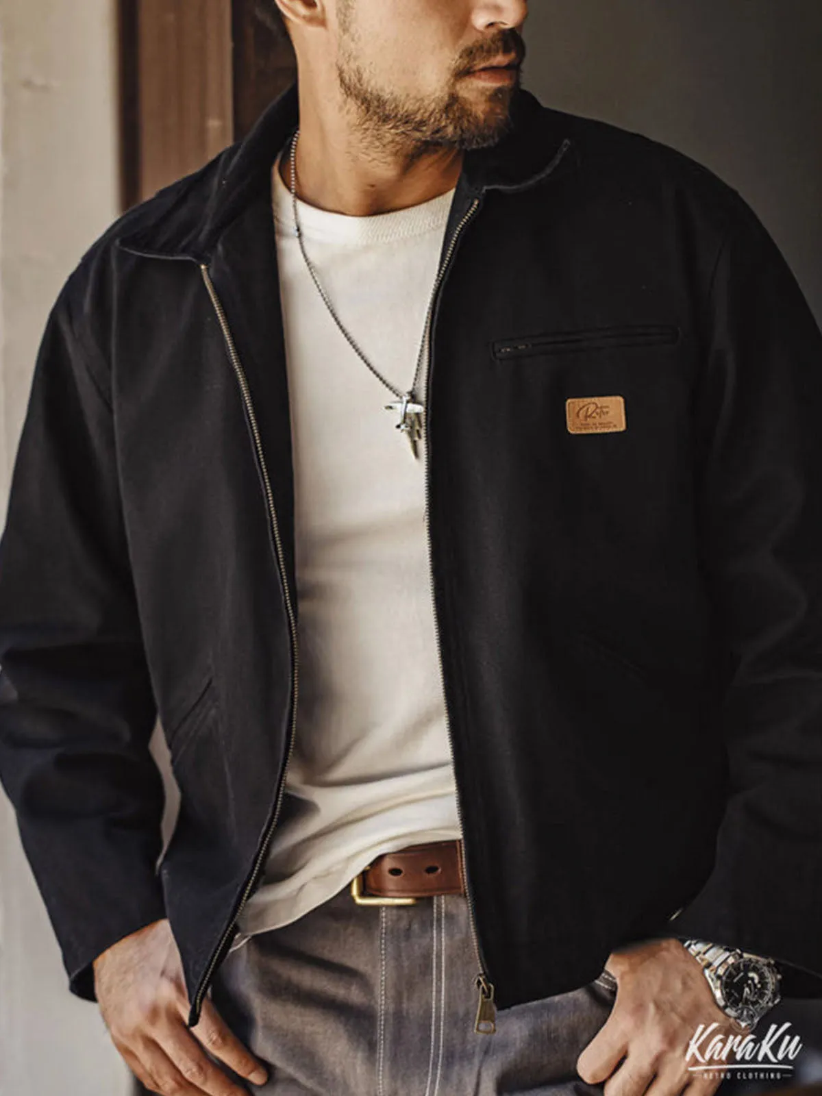 J001 Retro Canvas Detroit Jacket