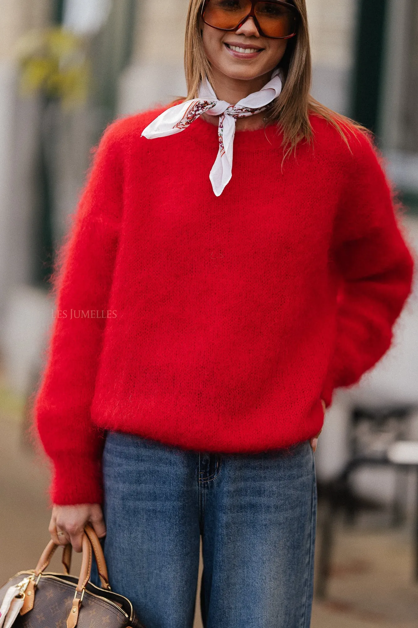 Joanne mohair jumper red