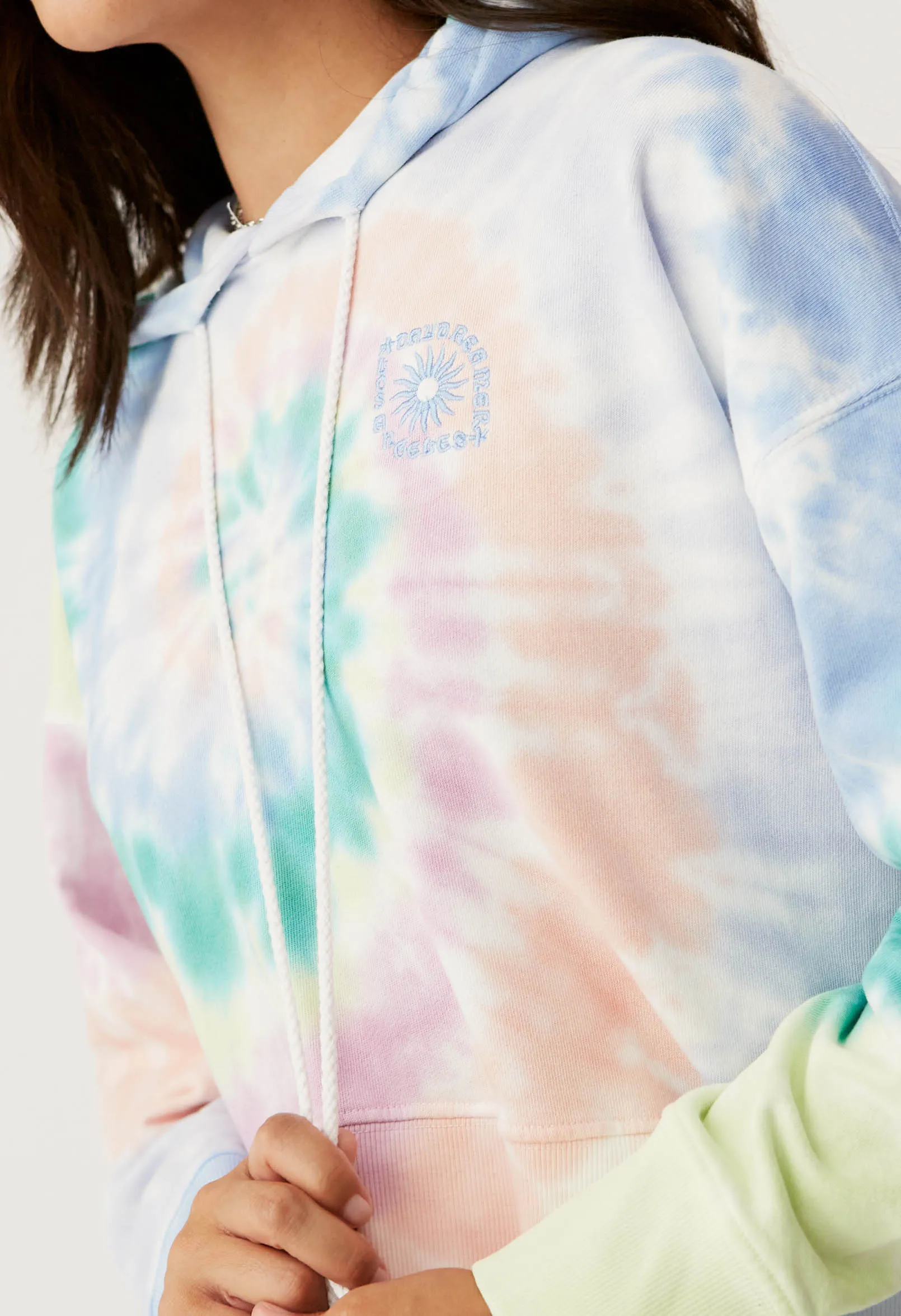 LA EYEHOODIE IN PRISMATIC TIE DYE