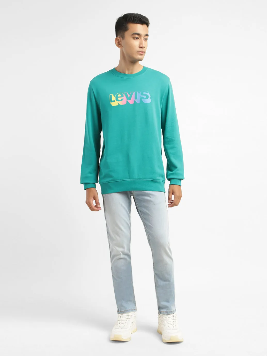 Men's Brand Logo Crew Neck Sweatshirt