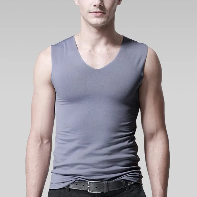 Men's Ice Silk Mesh Tank - Transparent Gym Stringer Bodybuilding Vest