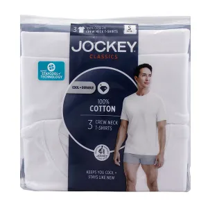 Mens Jockey Crew Neck Undershirts 3 Pk.