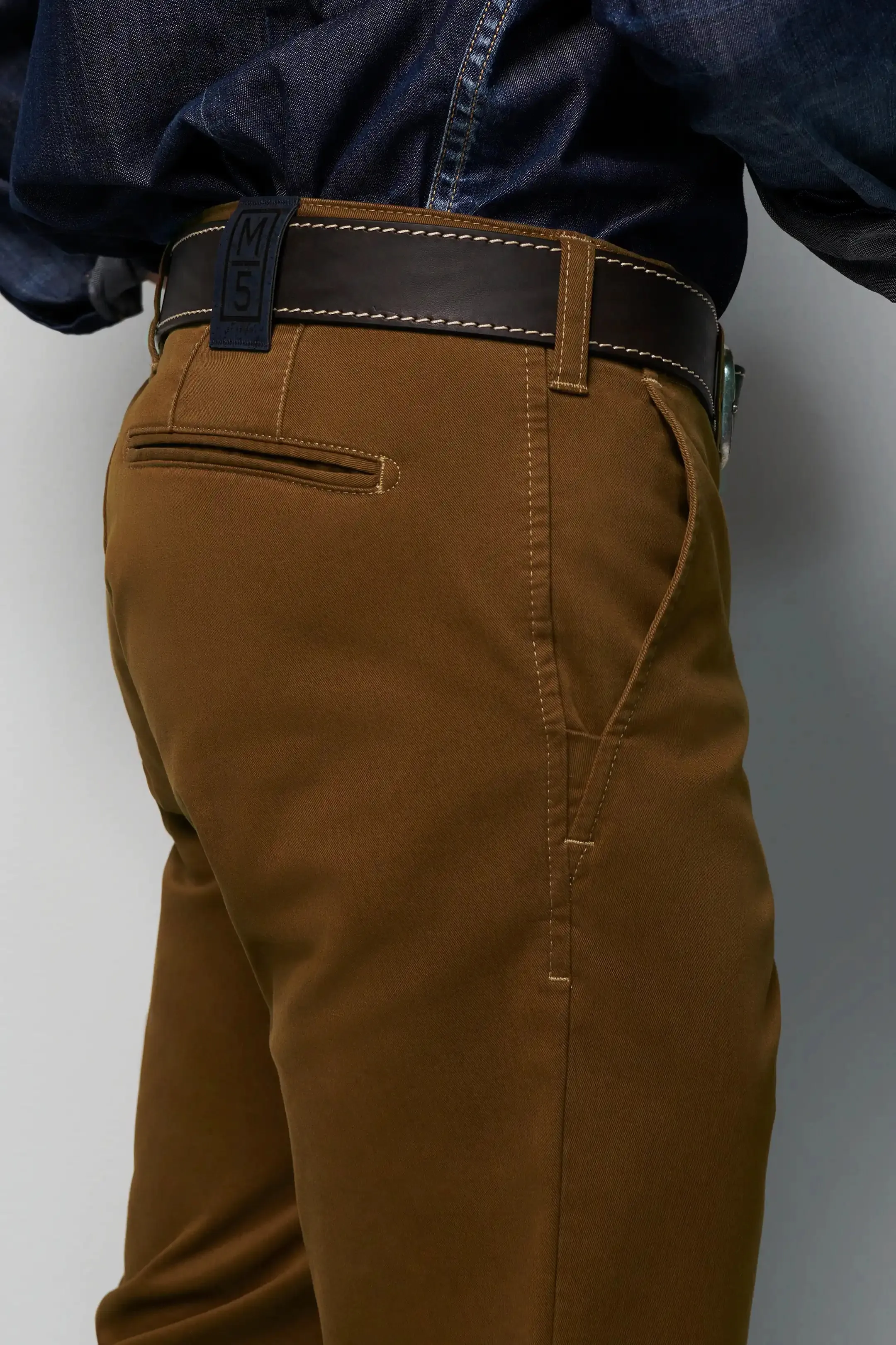 MEYER M5 Jeans - 6001 Soft Stretch Cotton Chinos - Caramel