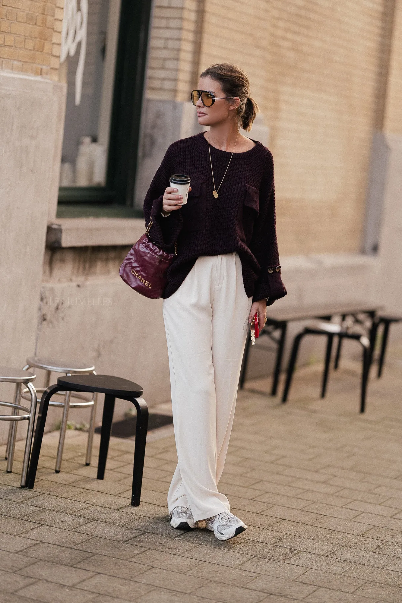 Noemie knitted jumper burgundy