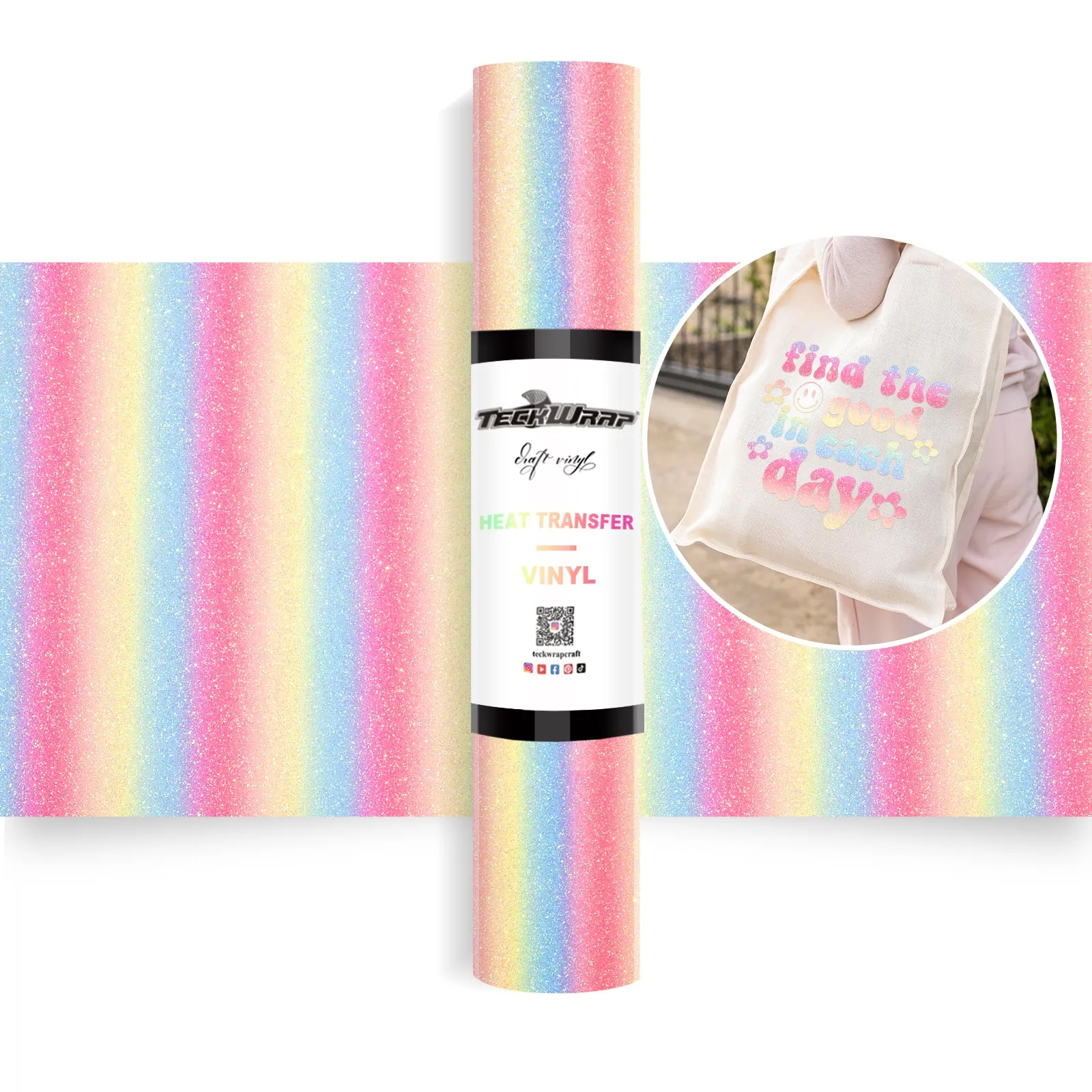 Ombré Glitter Heat Transfer Vinyl