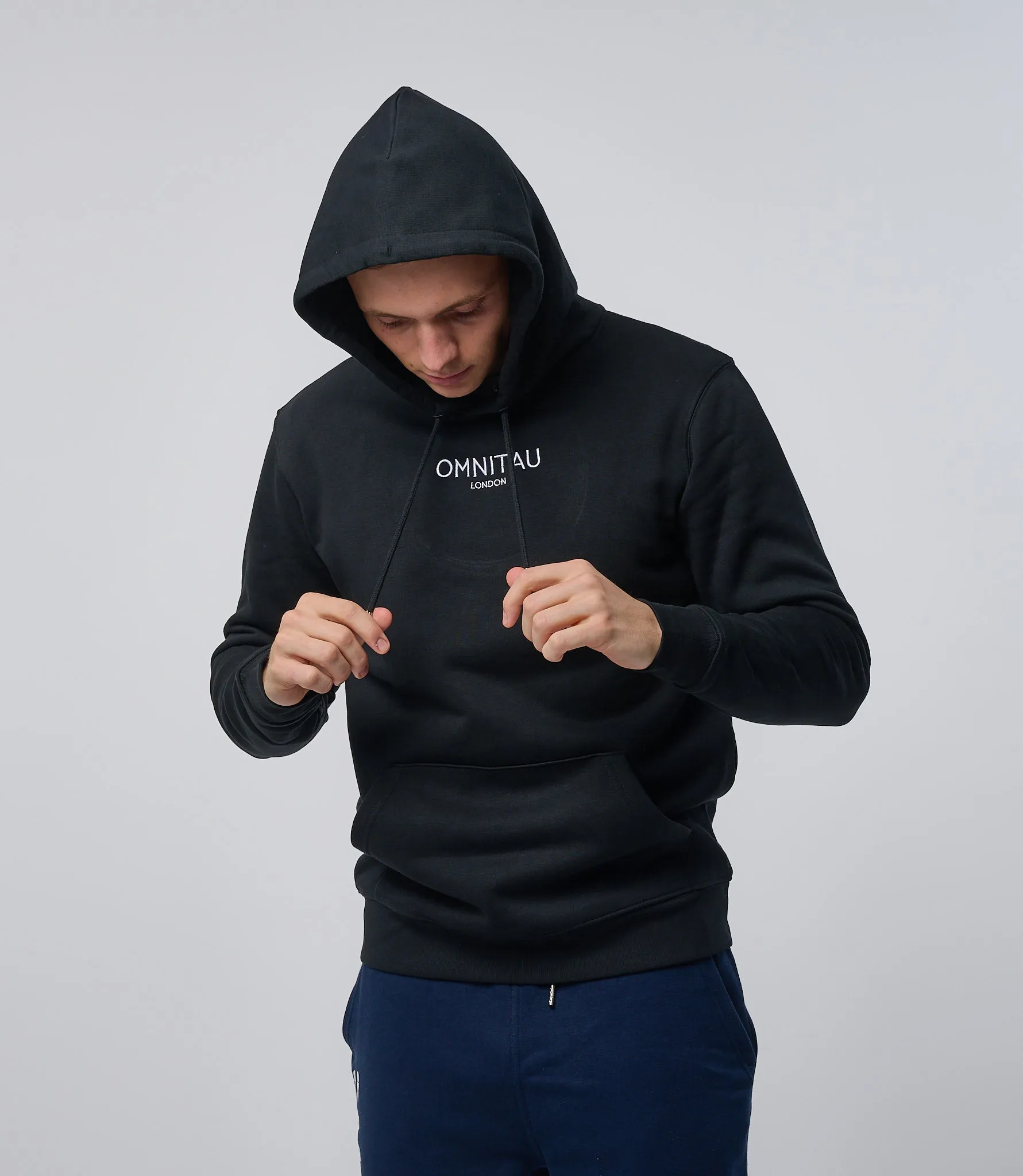 Omnitau Men's Soho Organic Cotton Heavyweight Hoodie - Black