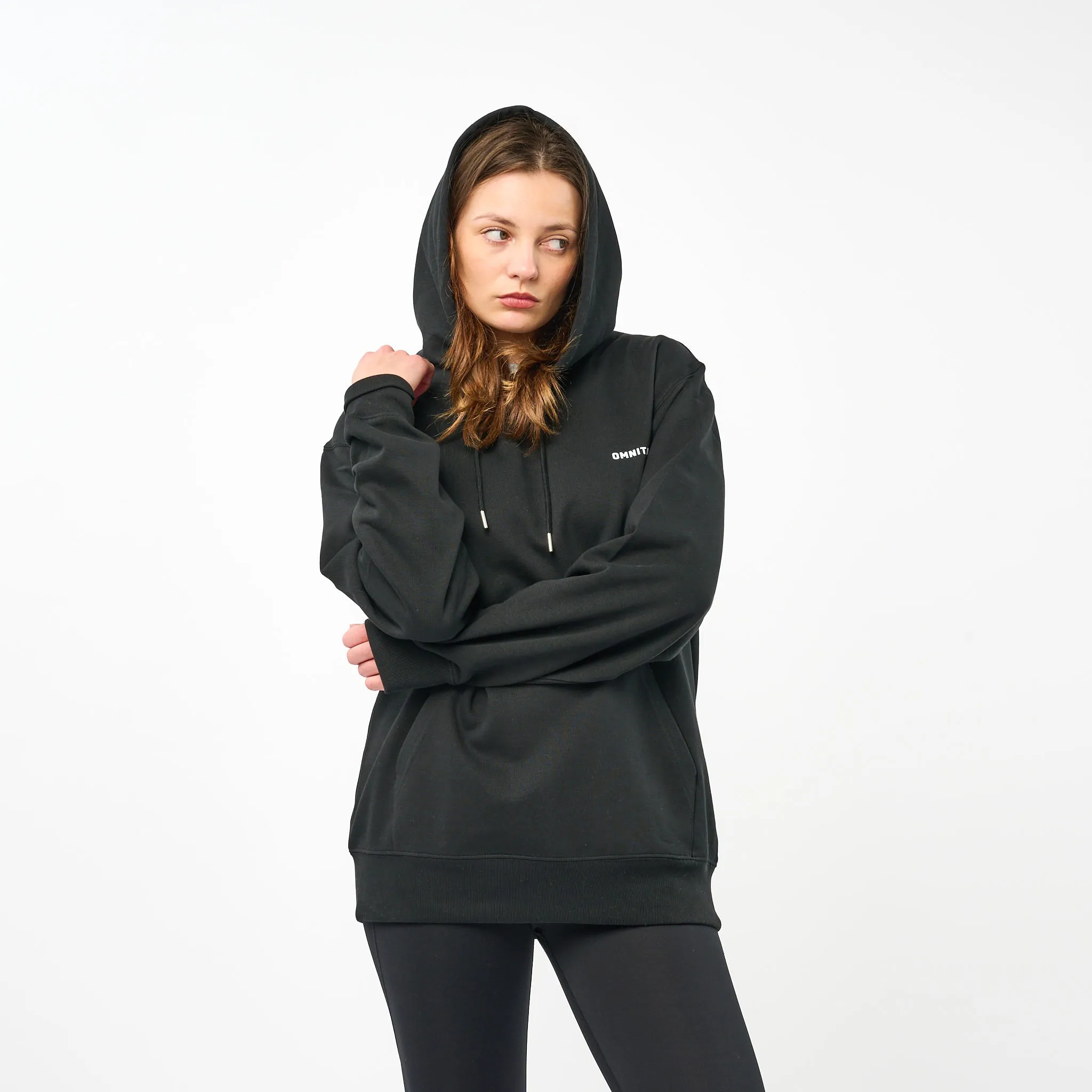 Omnitau Women's Muir Organic Cotton Medium Fit Hoodie - Black