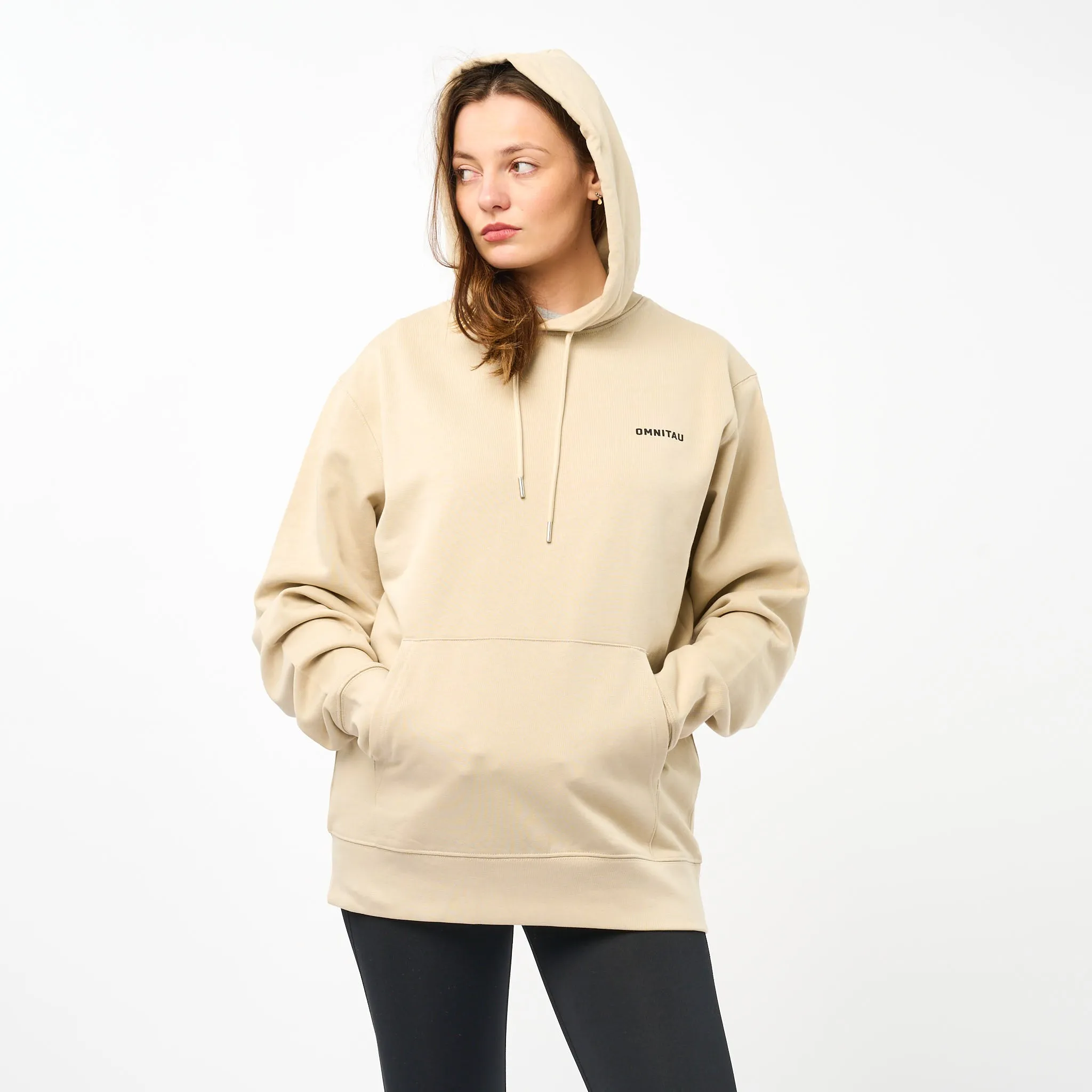 Omnitau Women's Muir Organic Cotton Medium Fit Hoodie - Dark Cream