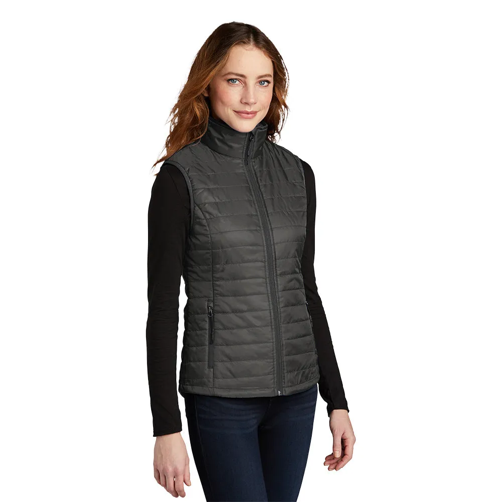 Port Authority® Women's Packable Puffy Vest - Sterling Grey / Graphite