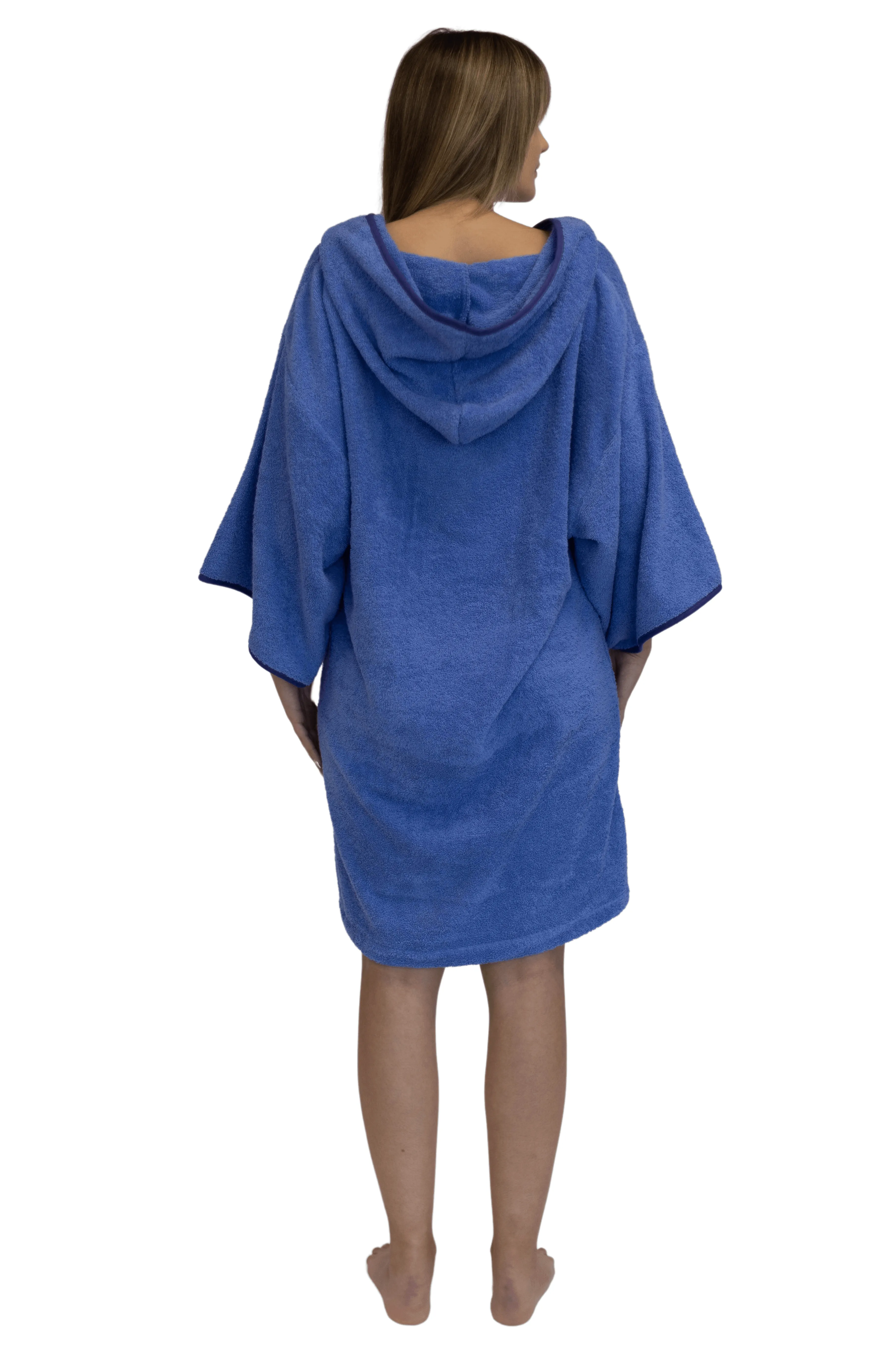 Purple Surf Poncho - One Size - Cotton - with sleeves