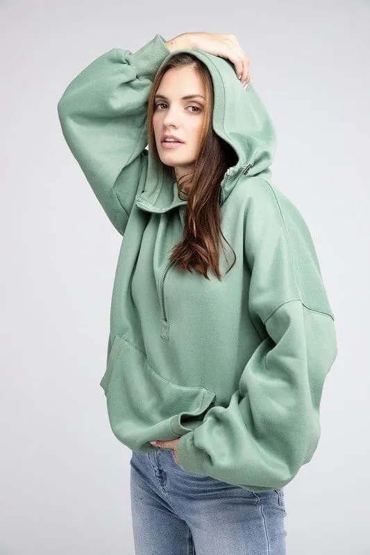 Stitch Detailed Elastic Hem Hoodie *Online Only*