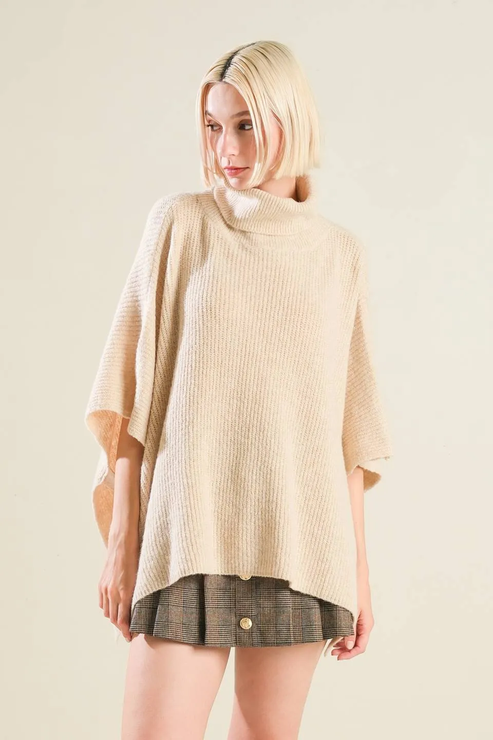 THE ONLY REASON SWEATER KNIT PONCHO