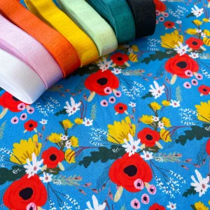 Wildflower Bouquet Bamboo Jersey Print Yardage